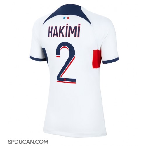 Zenski Nogometni Dres Paris Saint-Germain Achraf Hakimi #2 Gostujuci 2023-24 Kratak Rukav